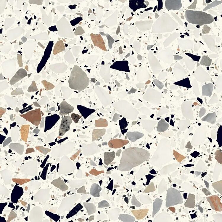 Плитка терраццо фото Плитка Del Conca Frammenti Bianco Macro 20x20 - купить в Студии Ремонта, г. Моск