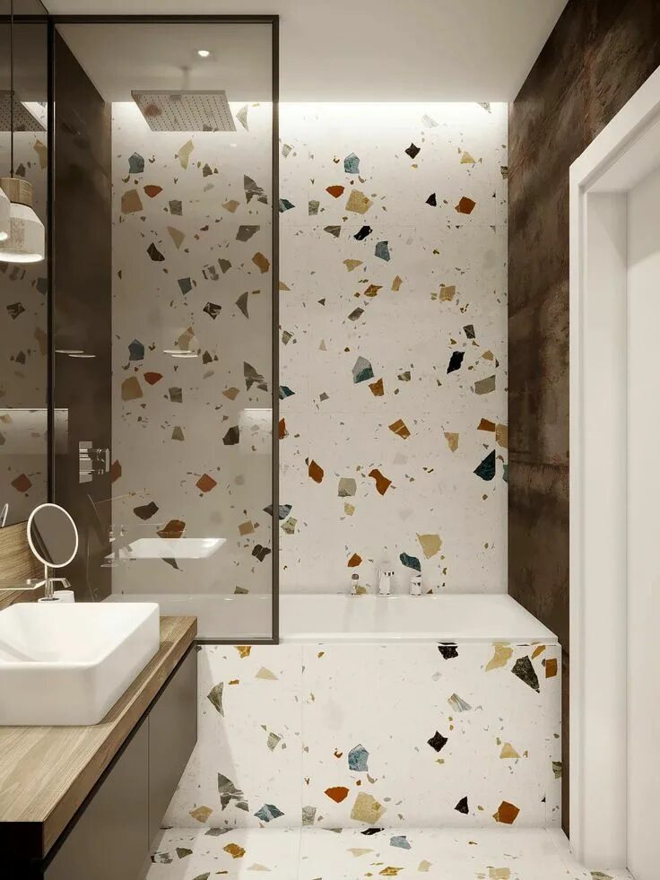 Плитка терраццо в интерьере ванной Pin on Интерьеры Bathroom interior, Bathroom interior design, Bathroom design sm