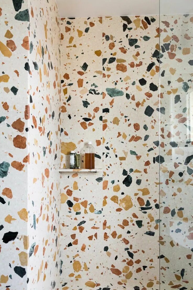 Плитка терраццо в интерьере ванны Case Studies Bathroom interior design, Interior design inspiration, Marble desig