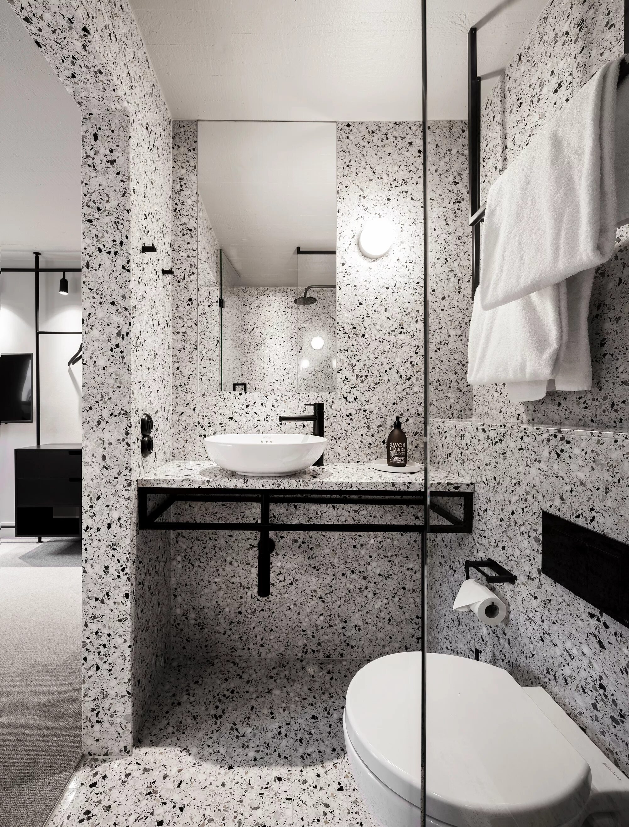 Плитка терраццо в интерьере ванны Gallery of Blique Hotel by Nobis / Wingårdhs arkitektkontor - 4