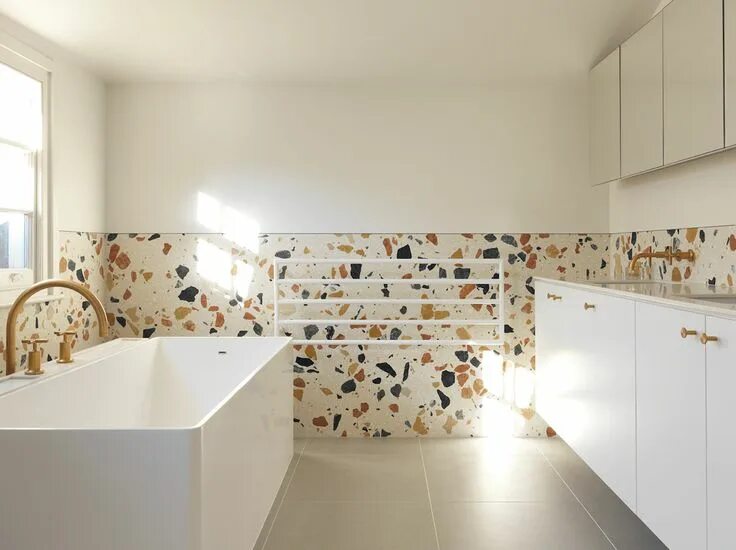 Плитка терраццо в интерьере ванны Image result for terrazzo tiles bathroom Decoración de unas, Cuartos de baños pe