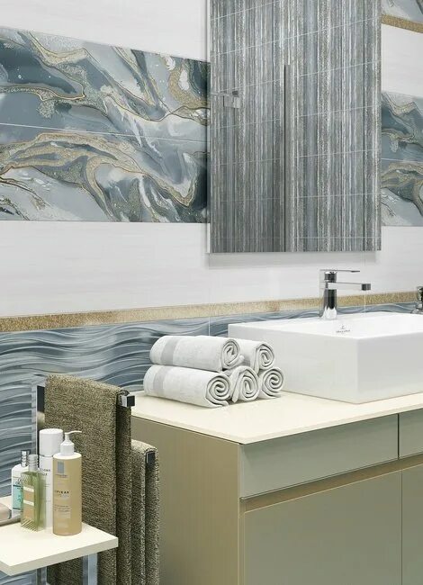 Плитка тори в интерьере маленькой ванной Alma Ceramica Tori - купить плитку Альма Керамика Тори недорого, цена, фото