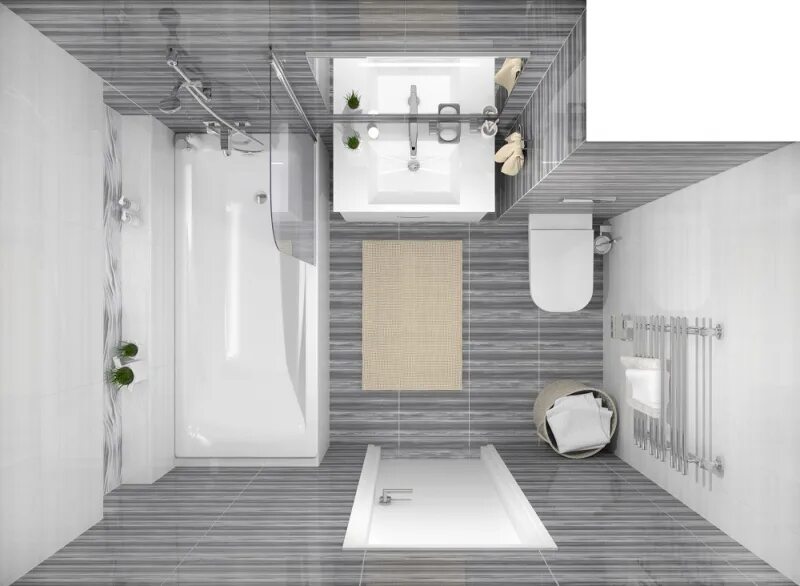 Плитка тори в интерьере маленькой ванной DWU11TOR006 декор Tori 200*600*9 плитка Alma Ceramica (Уралкерамика), Россия - к