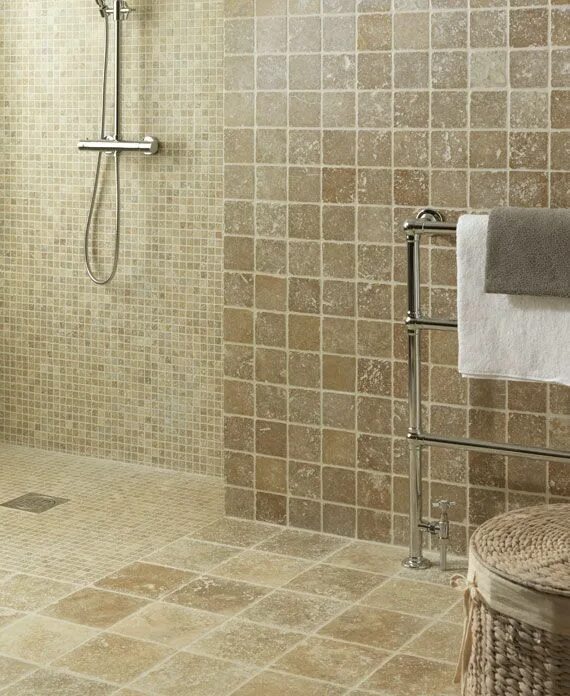 Плитка травертин в интерьере ванной Wetroom Shower makeover, Small bathroom, Wet rooms