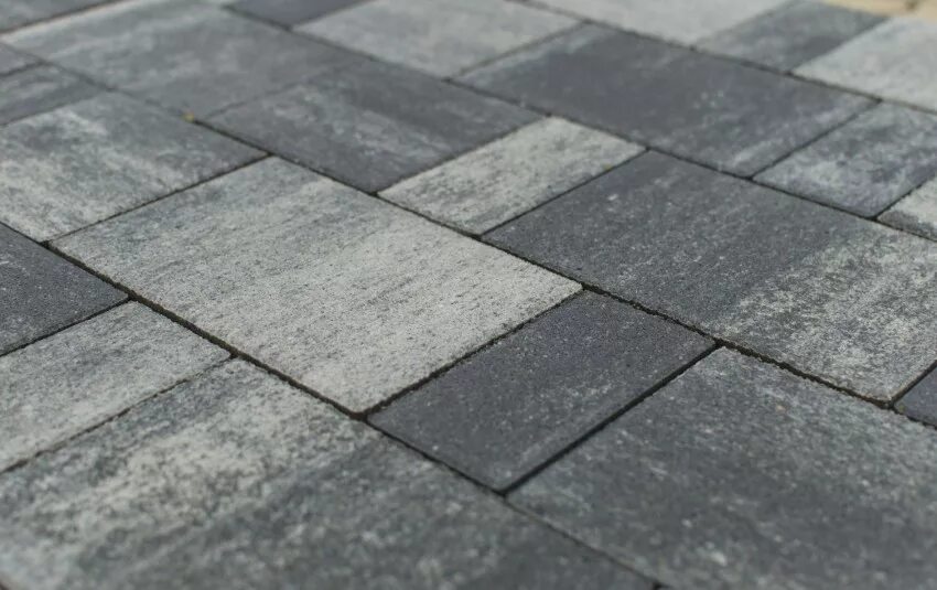 Плитка тротуарная недорогая фото Тротуарная плитка BRAER Старый город Ландхаус, Color Mix "Туман", h=80