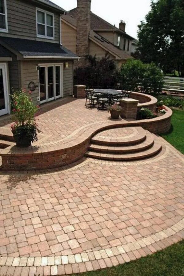 Плитка тротуарная перед домом фото 30 Pergola landscaping Design Ideas That Will Blow Your Mind Stone patio designs