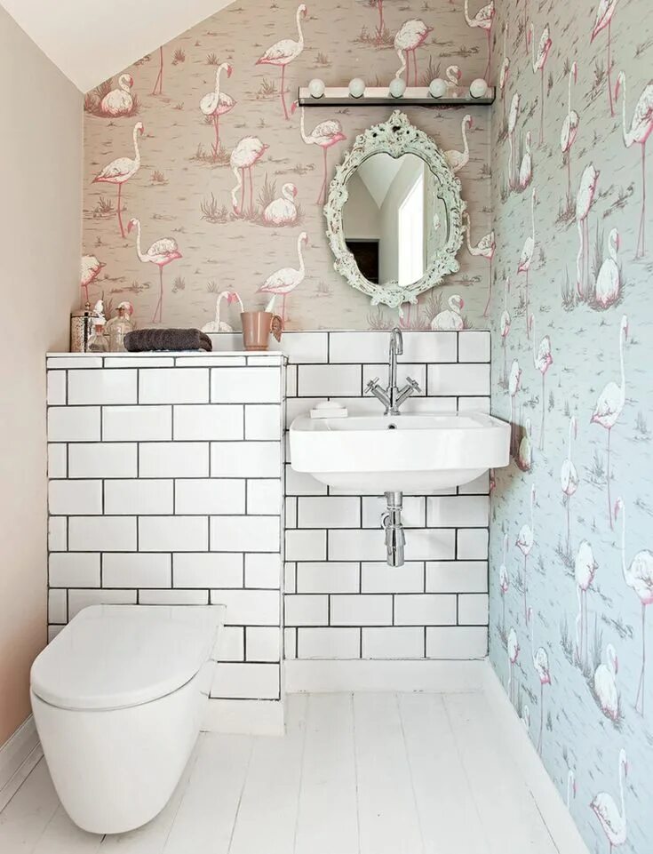 Плитка туалетного гарнитура что это фото #Tspete im #GästeWC verwenden Downstairs toilet, Bathroom wallpaper, Small downs