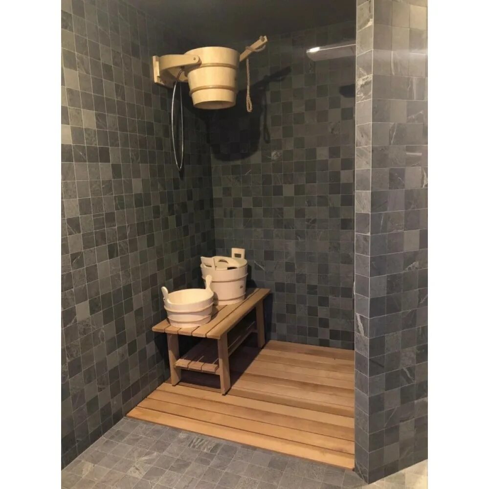 Плитка в бане фото Плитка Талькохлорит полированная 90x90х10мм - купить по цене 6 000 руб. в Москве
