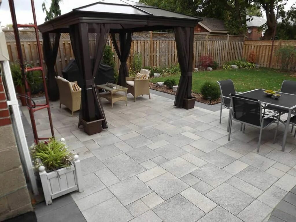Плитка в беседке фото Patio Pavers Can Add Charm To Your Yard