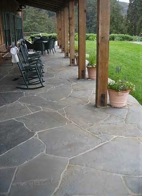 Плитка в беседке на полу фото 10 популярных идей на тему "flagstone patio front yard" для вдохновения