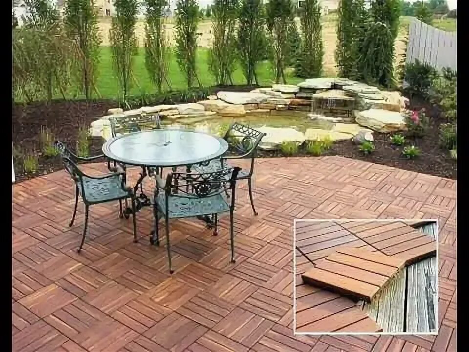 Плитка в беседке на полу фото Diy Пол Wpc Наружная Террасная Деревянная Плитка - Buy Деревянная Палуба Плитки,
