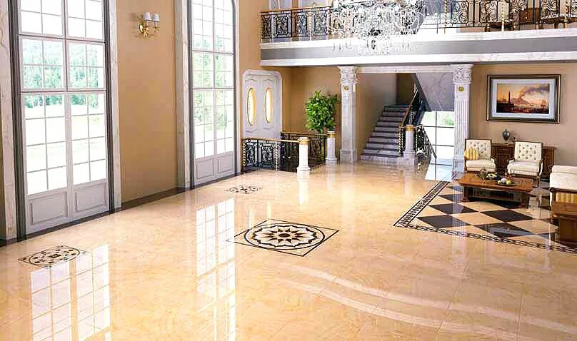 Плитка в доме на полу дизайн Palace Indalo 59x59 керамогранит Grespania - купить по цене 3960 руб в Москве Ru