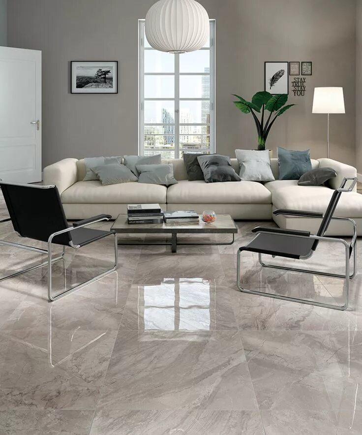 Плитка в гостиную на пол варианты дизайна Gres Porcellanato Effetto Marmo - 1* scelta da 12,5 €/mq! - Quinta Strada Modern