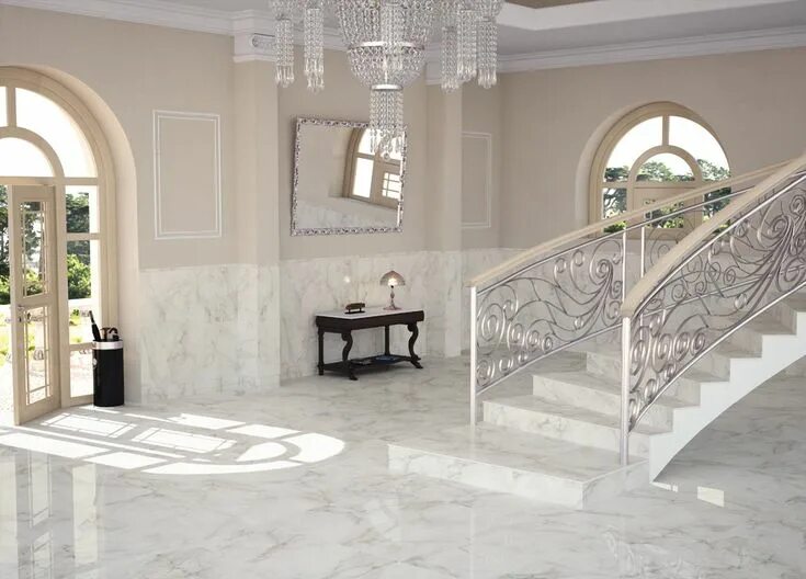 Плитка в интерьере дома фото Плитка для пола коллекция Fanal Carrara Испания www.terracorp.ru House interior,