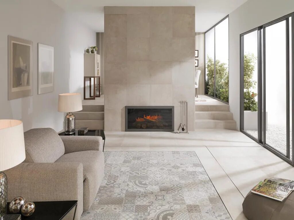 Плитка в интерьере гостиной Магазин плитки Porcelanosa Dover. Купить керамогранит Porcelanosa Dover.