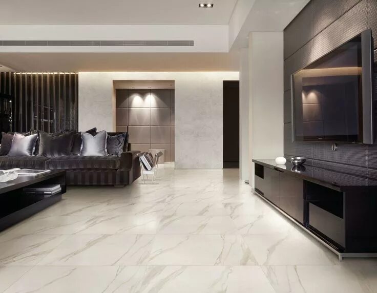 Плитка в интерьере гостиной Collezioni - Selection Floor pavimento in gres effetto marmo Conception du planc