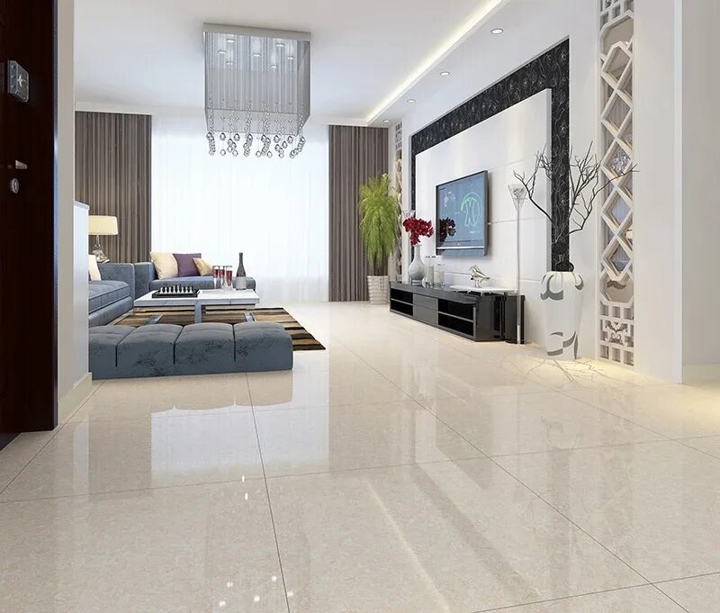 Плитка в интерьере гостиной фото White Polish Porcelain Floor Tile 600 X 600mm Gres Porcelain Tile Spanish Floor 