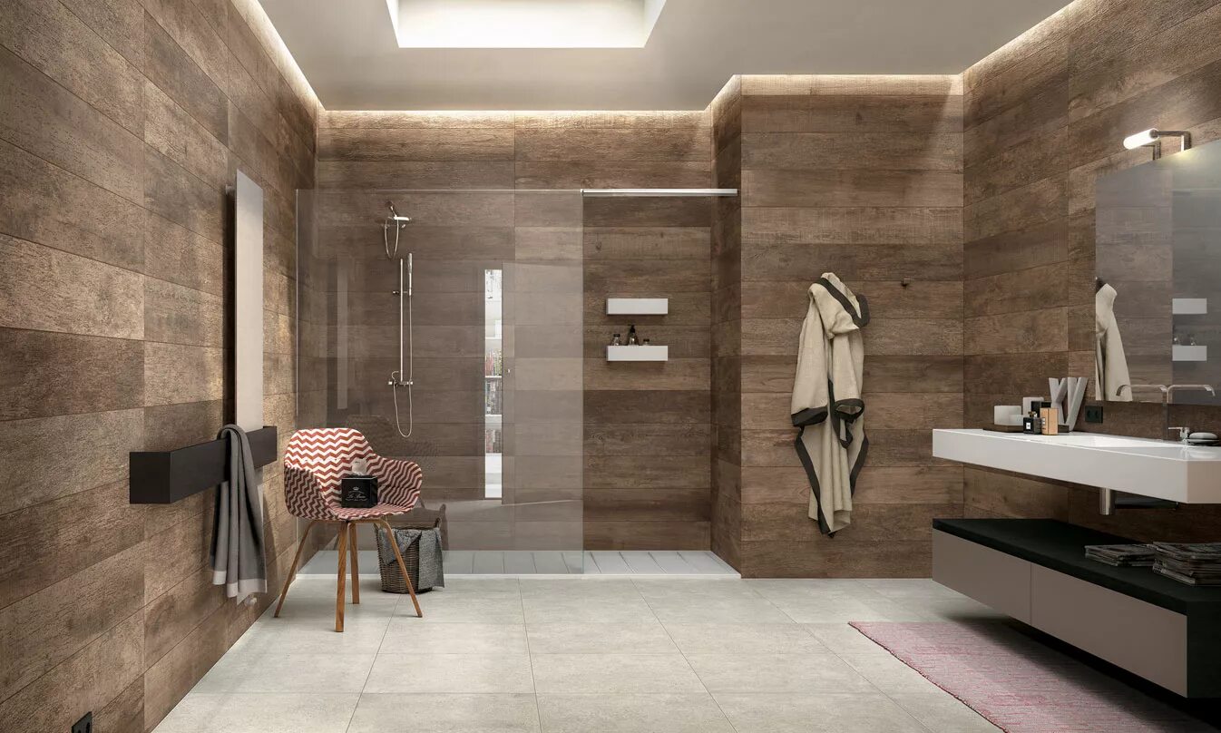 Плитка в интерьере комнаты SG31 Ember NN 02 Nat (1.44) 20x120 Керамогранит Mirage, Италия - купить в интерн