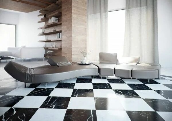 Плитка в интерьере квартиры Luxurious Home Designs with a Twist Floor tile design, House design, Minimal mod