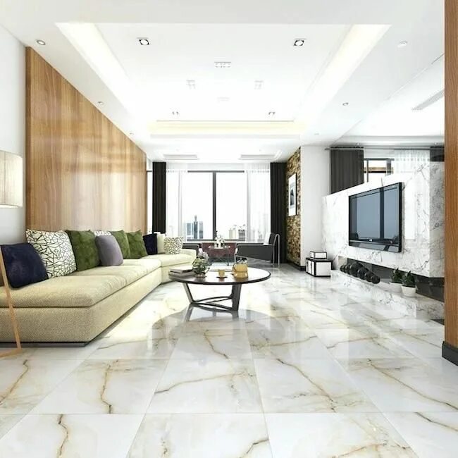 Плитка в интерьере квартиры фото Piso elegante e cheio de personalidade. Piso moderno, Porcelanato para sala, Pro