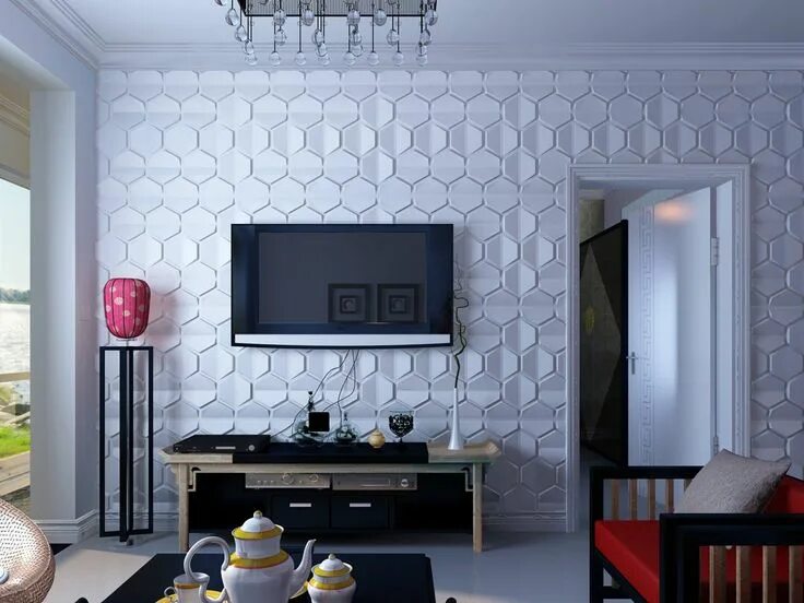 Плитка в комнате на стене фото XIANKE 3D WALL PANEL (@HainingXianke) Twitter Living room tiles, Wall tiles livi