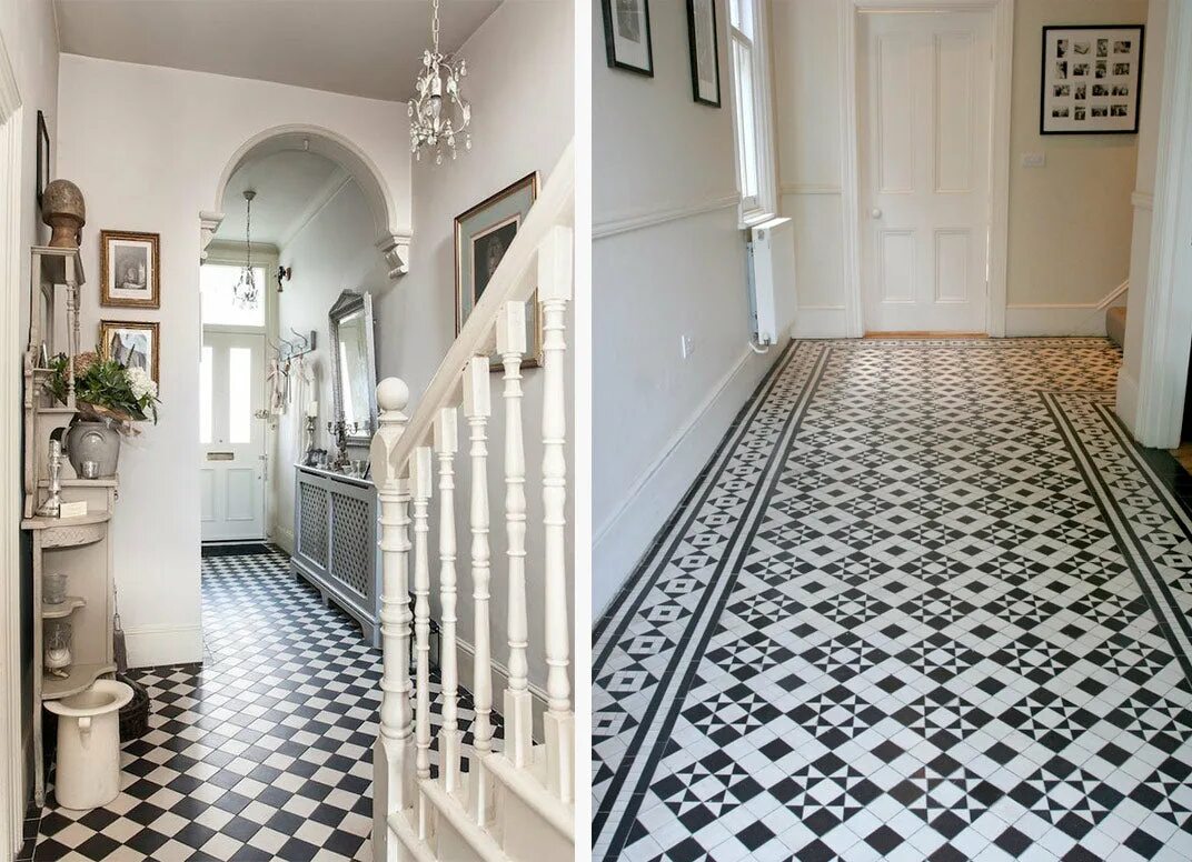 Плитка в коридоре на полу фото How To Create A Statement Hallway With Patterned Tiles - Porcelain Superstore - 