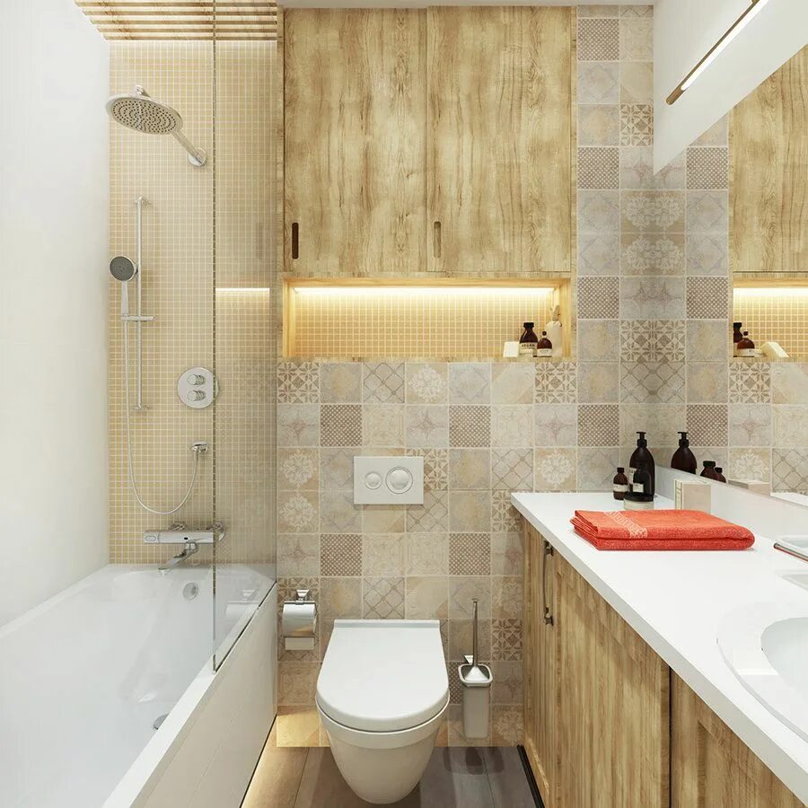 Плитка в маленькой ванне фото дизайн Pin on Пырьева 20 Bathroom design small, Modern small bathrooms, Minimalist bath