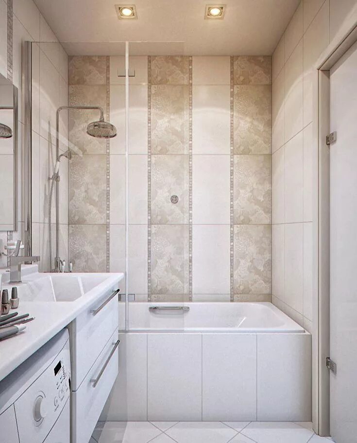 Плитка в маленькой ванной дизайн Ванная 3 кВ. м Bathroom tile designs, Best bathroom tiles, Modern bathroom desig