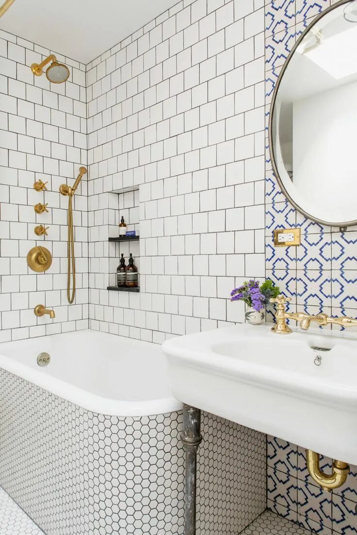Плитка в маленькой ванной дизайн Плитка для дизайна ванной комнаты: 63 фото Small bathroom decor, Bathroom inspir