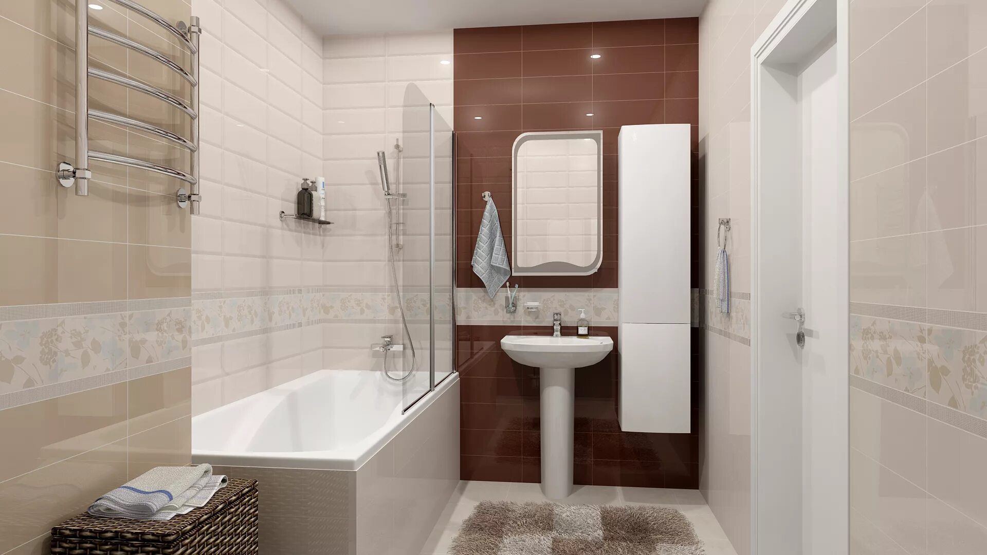 Плитка в маленькой ванной фото Керамическая плитка Вилланелла / Villanella от Kerama Marazzi купить в интернет-