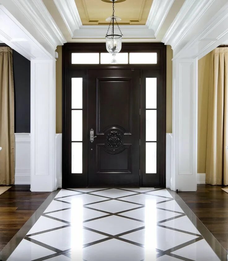 Плитка в прихожей современный дизайн Pin by Milagros Diaz on Trabajos Foyer design, Foyer flooring, Foyer decorating