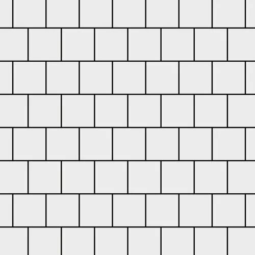 Плитка в разбежку фото Тротуарная плитка Квадрат малый, 60 мм, белый, гладкая купить от производителя S