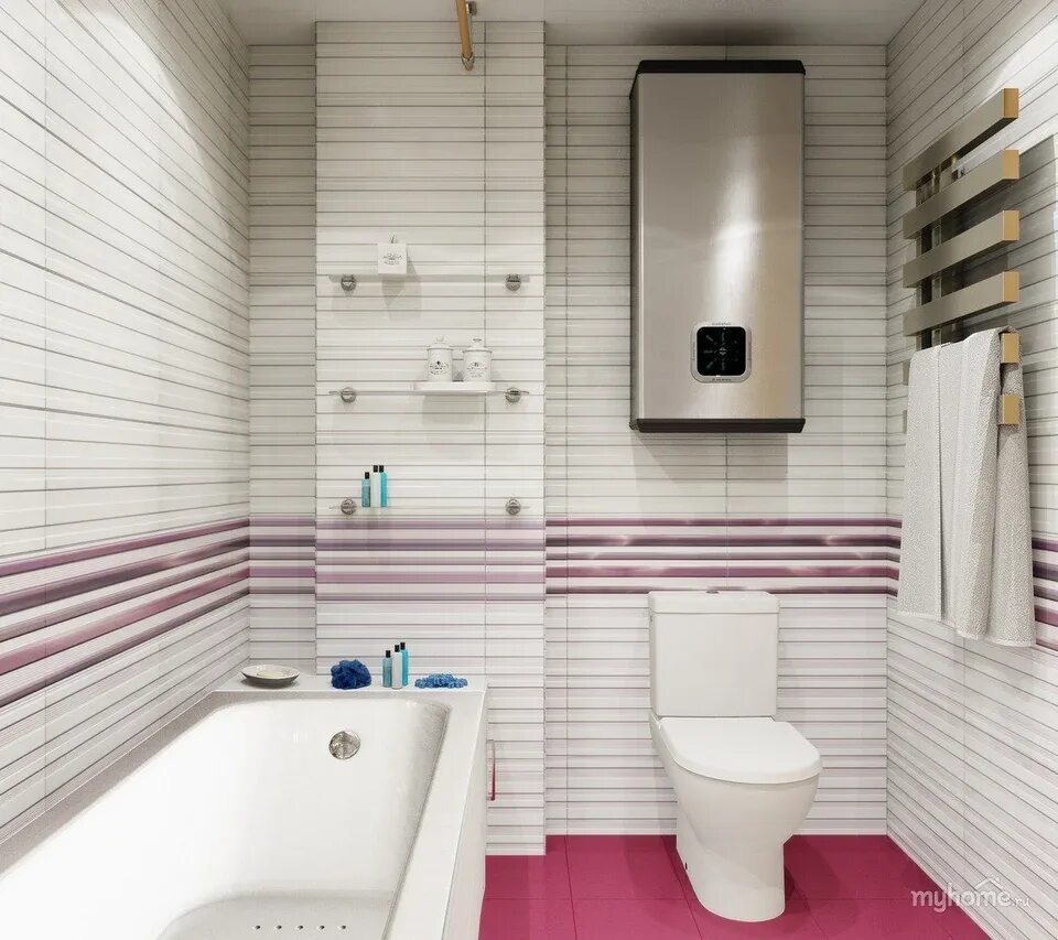 Плитка в совмещенном санузле фото дизайн Bathroom tile design 2 colors (59 Photos)