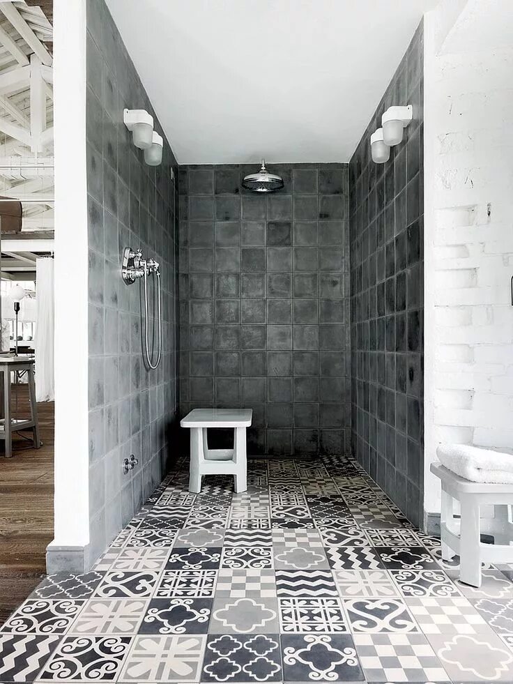 Плитка в стиле лофт Umbria Residence by Paola Navone HomeAdore Projeto do banheiro, Inspiração para 