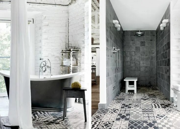 Плитка в стиле лофт Un industrial italiano a lo grande Bathroom design, Industrial style, Loft style