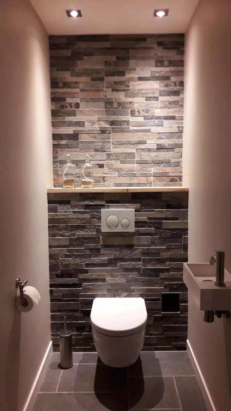 Плитка в туалет на стены фото Pin van Shirley op Home decor Toilet ontwerp, Badkamer ontwerp, Toilet verbouwin