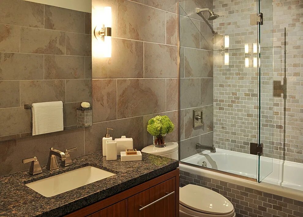 Плитка в ванне частные фото Raveninside Interior Design - Современный - Ванная комната - Ванкувер - от экспе