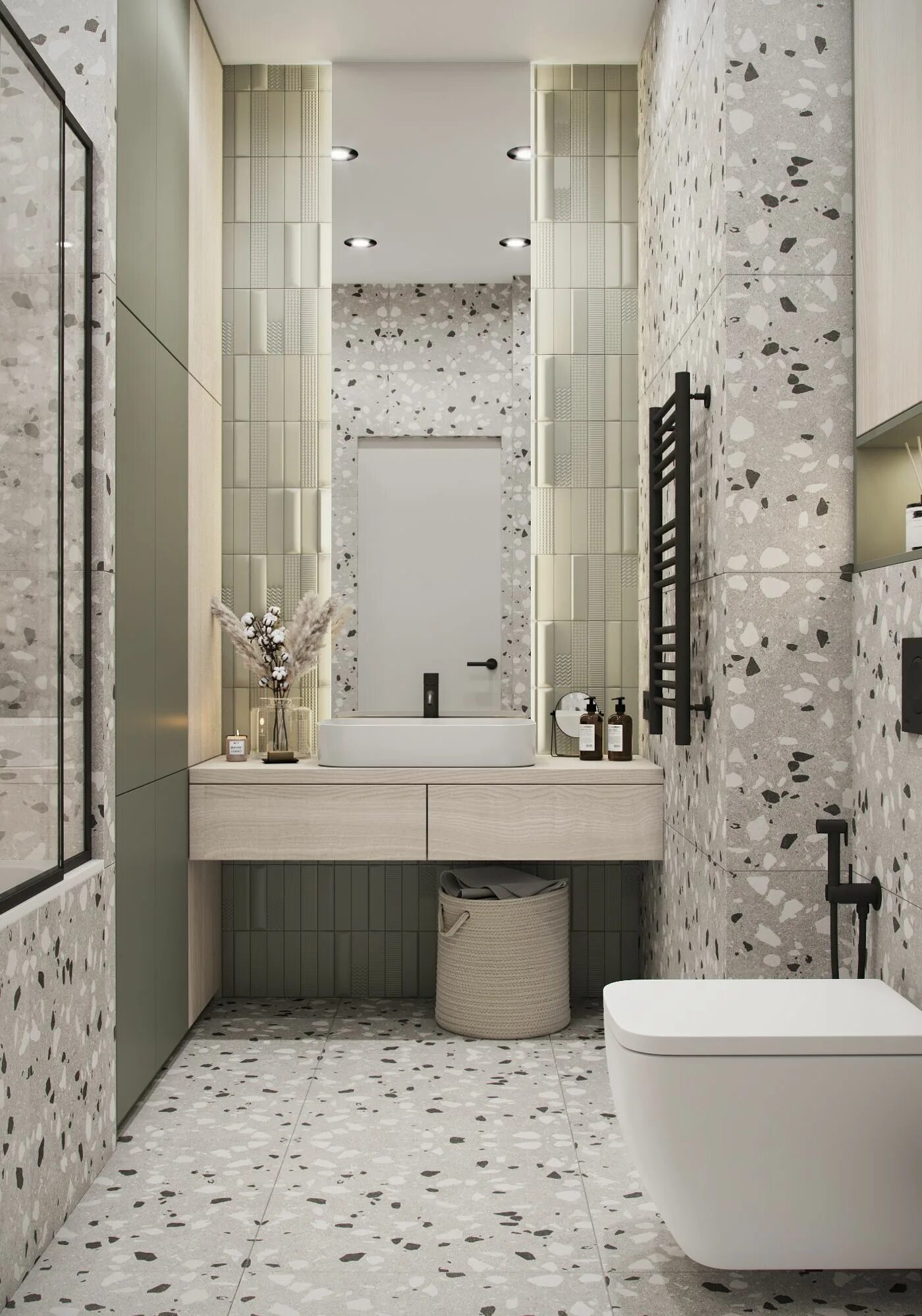 Плитка в ванной 2024 тренд фото Дизайн ванной in 2021 Bathroom vanity, Vanity, Double vanity