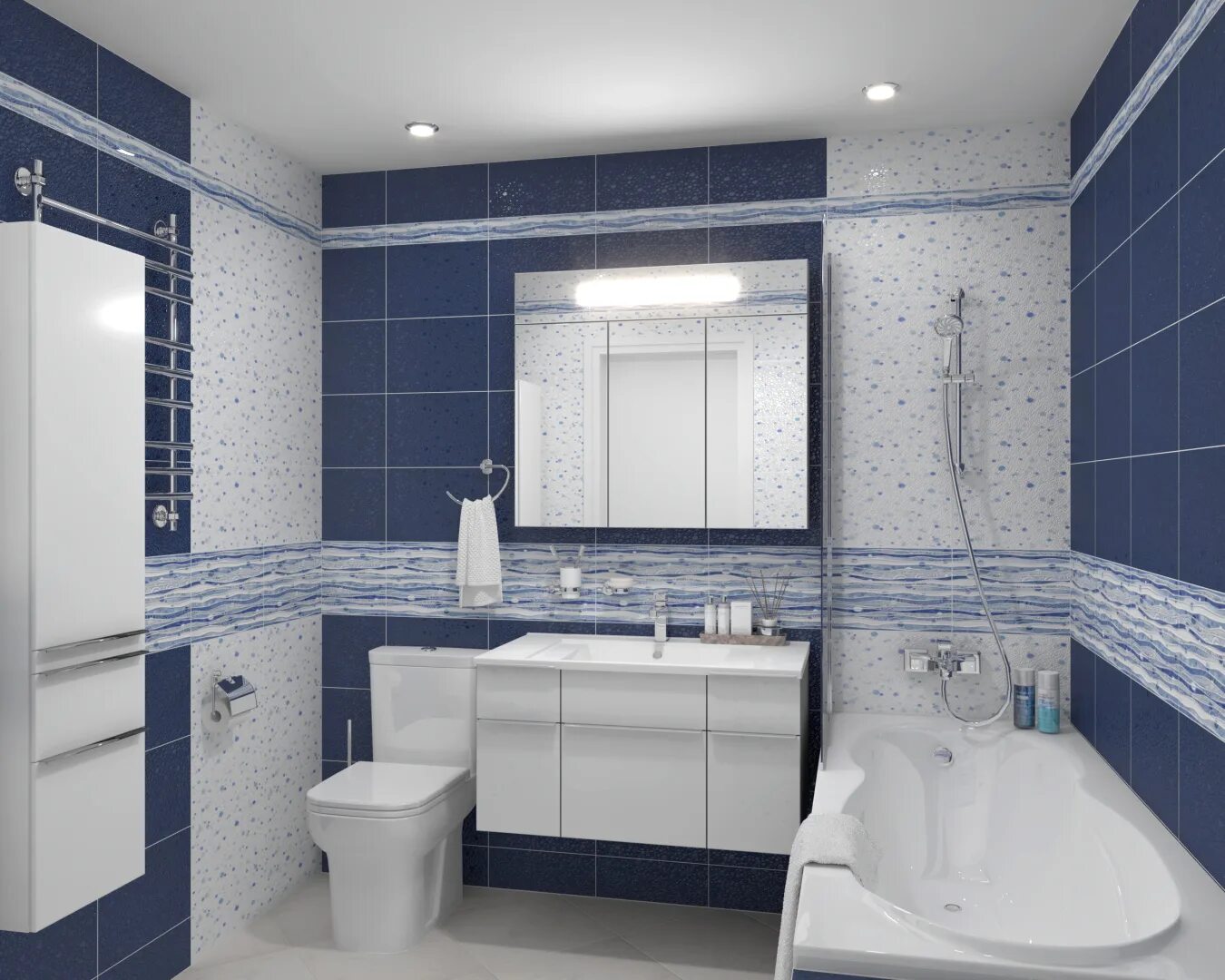 Плитка в ванной дизайн размеры Дизайн-проект из плитки и керамогранита Alma Ceramica Glace - интернет-магазин О