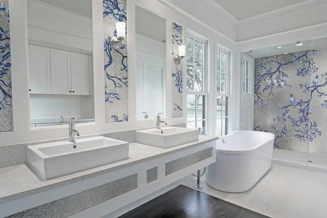 Плитка в ванной фото современном стиле Inspiration This incredible mosiac #tile from @SicisOfficial will make you forge