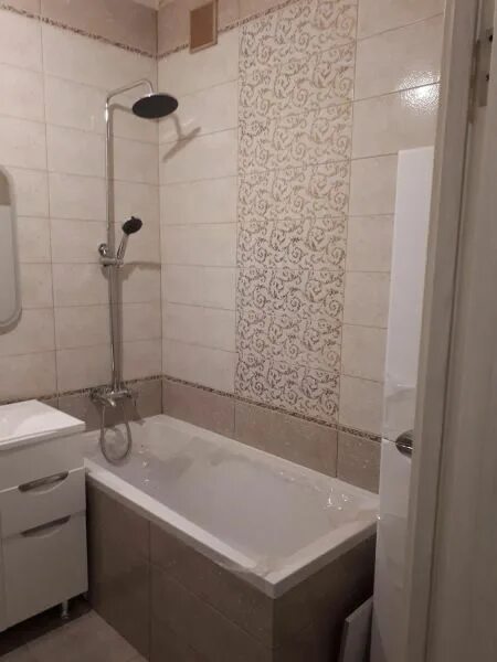 Плитка в ванной хрущевки дизайн фото Варианты отделки ванной комнаты плиткой в хрущевке - Дом Мебели.ру