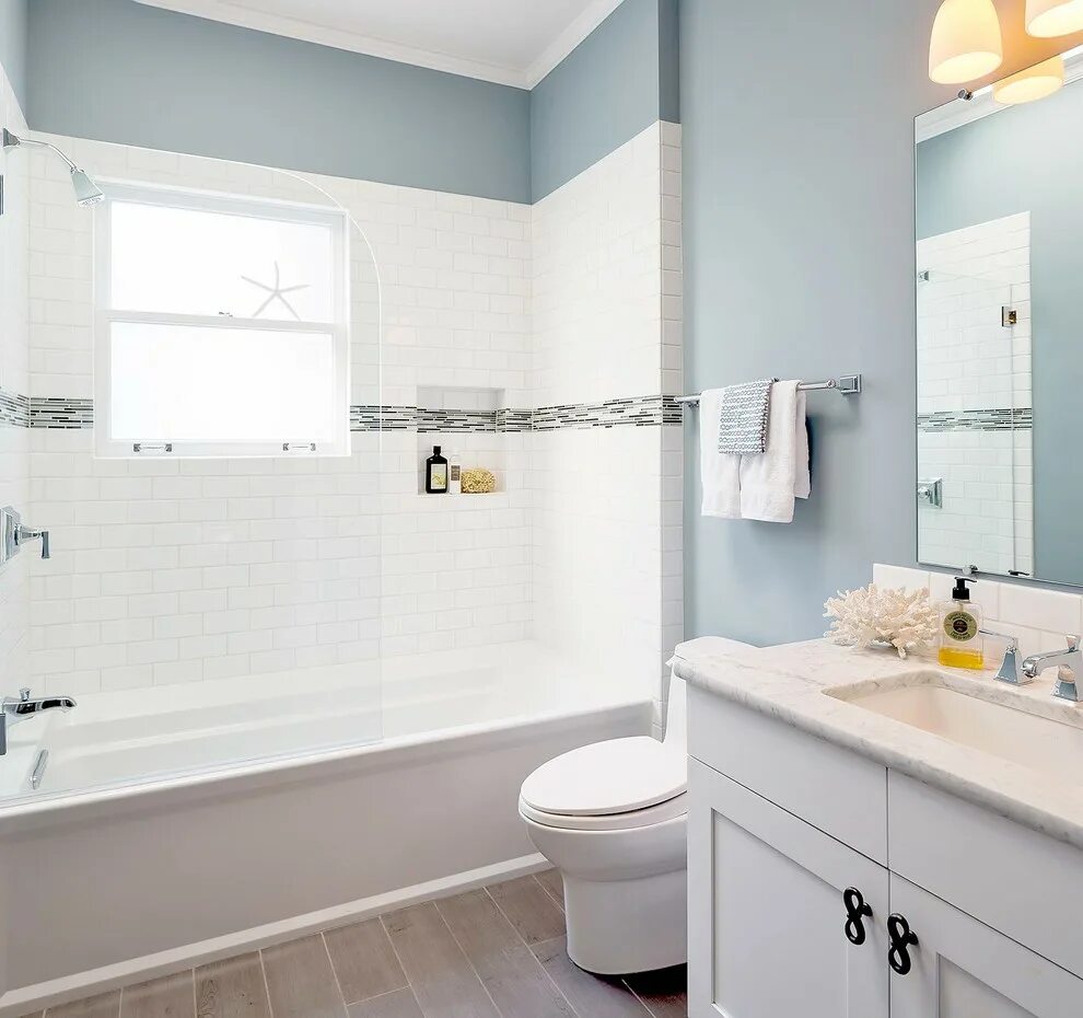 Плитка в ванной идеи фото Piedmont Kitchen and Bathroom - Морской - Ванная комната - Сан-Франциско - от эк