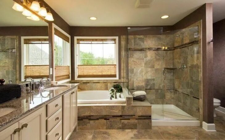 Плитка в ванной комнате частного дома фото Painel de gesso 3D: como fazer e onde aplicar na decoração Master bathroom layou