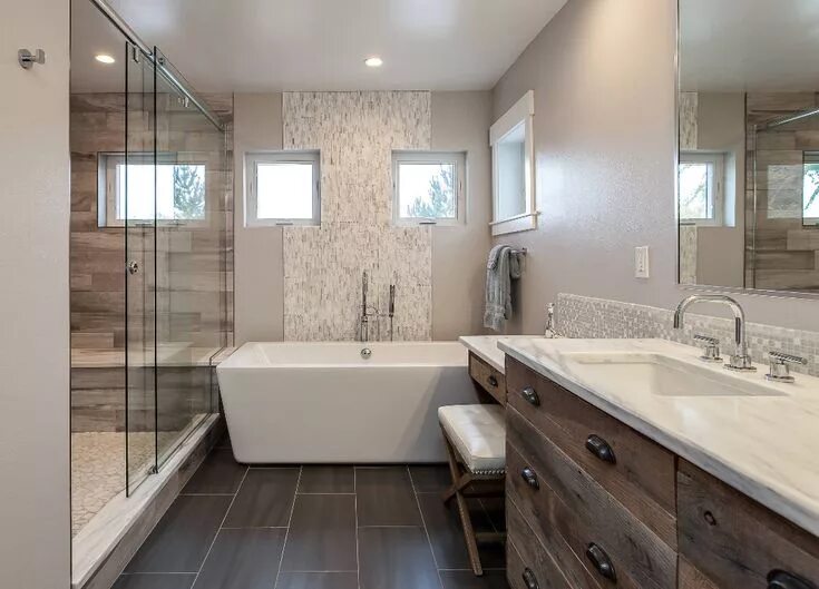 Плитка в ванной комнате частного дома фото Pin on Bathroom Inspiration