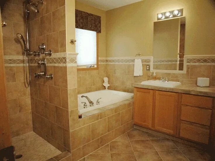 Плитка в ванной комнате частного дома фото Pin on Bathroom