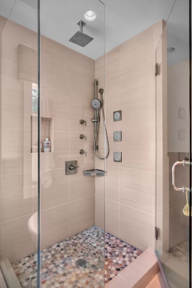 Плитка в ванной с душевой фото Kirkland Contemporary - Современный - Ванная комната - Сиэтл - от эксперта RW An