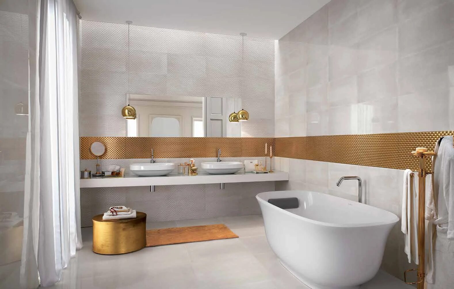 Плитка в ванной современный дизайн фото fLEP Frame Fold Earth 30,5x56 RT плитка FAP Ceramiche, Италия - купить в интерне