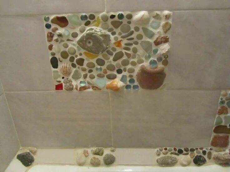 Плитка в ванной своими руками фото Заголовок Diy bathroom decor, Shell crafts, Seashell crafts