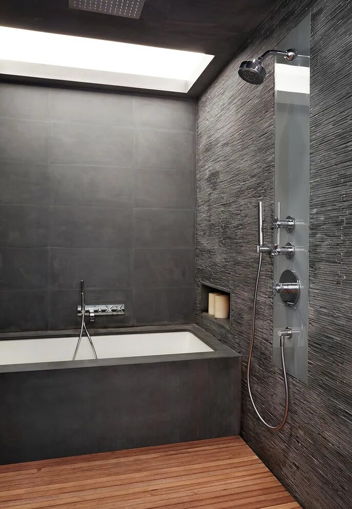 Плитка в ванной в стиле лофт MIDTOWN LOFT - Современный - Ванная комната - Нью-Йорк - от эксперта studio PPAR
