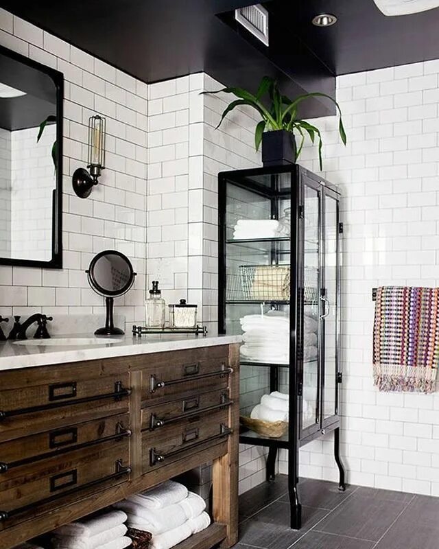 Плитка в ванной в стиле лофт bathroom inspiration Bellissimi bagni, Arredo bagno blu, Decorare il bagno